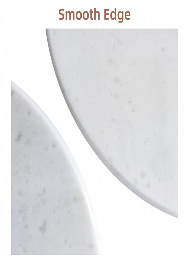 Jusmioke White Marble Corner Shower Shelf, 9 Inch Stone Corner Shelves for Bathroom Wall Mounted Both Sides Polished (1) - Image 3
